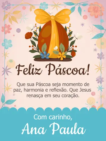 Invite Happy Easter Card Greetings editable and customizable