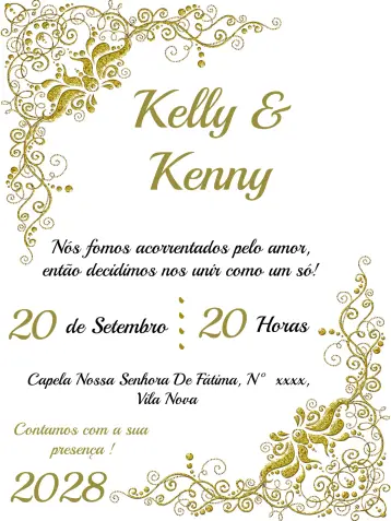 Convite Casamento Arabescos Branco para casamento elegante e sofisticado. – tema casamento (arabescos, branco e dourado, moderno, luxuoso, elegante, minimalista)