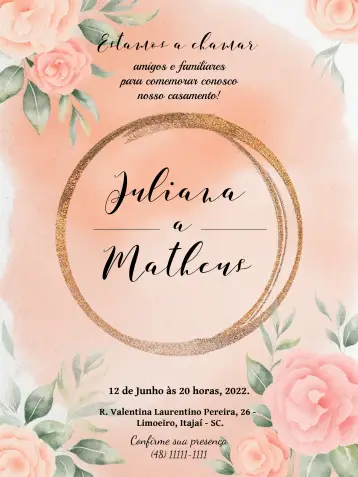Invitación Boda Floral Arco editable y personalizable