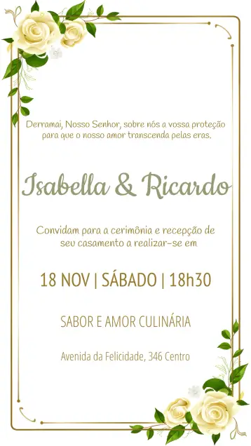 Convite Casamento Floral Verde para casamento romântico e ao ar livre. – tema casamento (floral, verde, romântico, rústico, naturais, elegante)