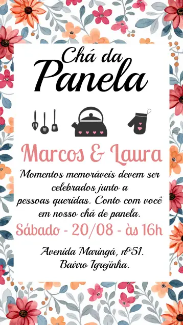 Invite Floral Bridal Shower Palette editable and customizable