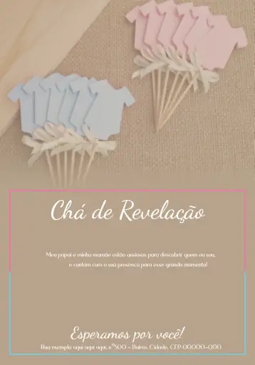 Invitación Revelación de Género del Bebé: Niño o Niña editable y personalizable