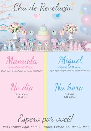 Invitación Baby Reveal Party Boy Or Girl White editable y personalizable