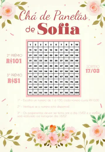 Invitación Té de Rifa de Cocina editable y personalizable