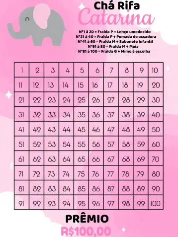 Convite Baby Elephant Diaper Raffle Tea para diaper tea to celebrate the baby's arrival. – tema baby shower (colores pasteles, ilustraciones de animales, diseño infantil, estilo divertido, toques de rosa y azul, elementos gráficos lindos)