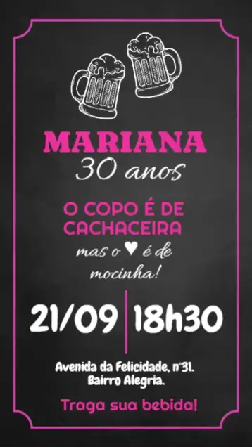 Convite Chalkboard BBQ Chalk para barbecue-themed birthday. – tema birthday (chalkboard, vintage, modern, casual, boho, outdoor party)