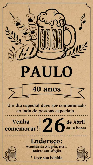 Invite Adult BBQ Chalkboard editable and customizable