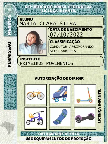 Convite Cnh Infantil Com Foto Carteira para aniversário infantil. – tema aniversário infantil (colorido, divertido, temático, moderno, infantil)