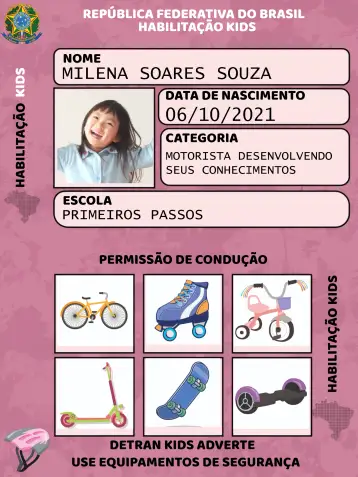 Convite Cnh Infantil Menina Trânsito para aniversário infantil com tema de trânsito. – tema aniversário infantil (rosa, divertido, educacional, infantil, moderno)