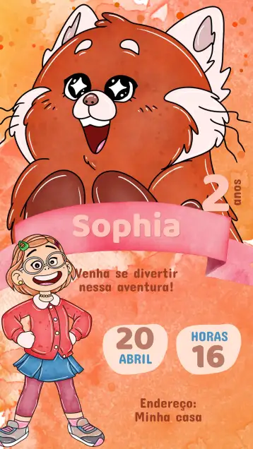 Convite Convite Aniversário Red Crescer é uma fera – tema aniversário infantil