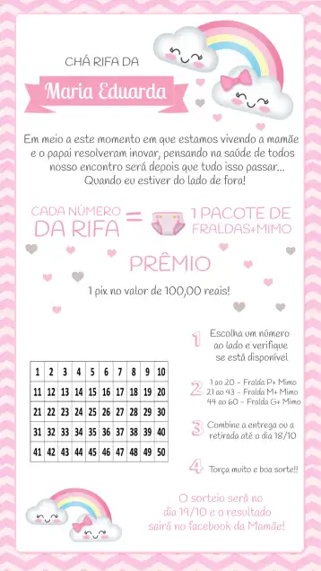 Invite Tea Raffle Rain of Love Tea editable and customizable