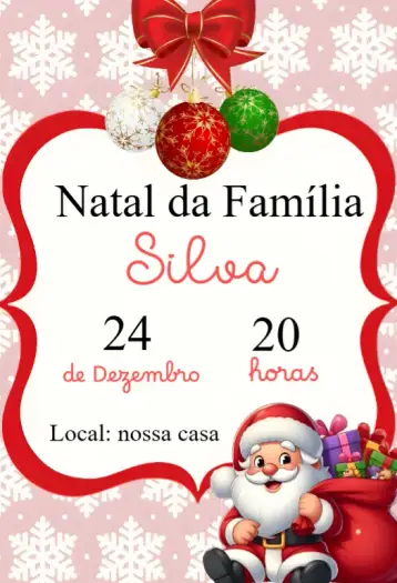Convite Convite de Natal para natal, uma celebração de amor e união entre amigos e familiares. – tema datas comemorativas (festivo, tradicional, moderno, colorido, minimalista, dourado)