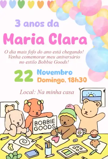 Invite bobbie goods digital invitation editable and customizable