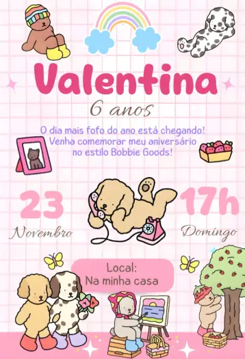 Invite Bobbie Goods digital invitation editable and customizable