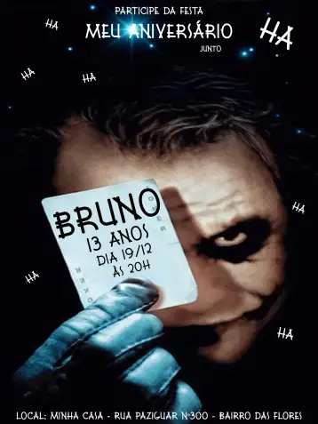 Invite DC Joker editable and customizable