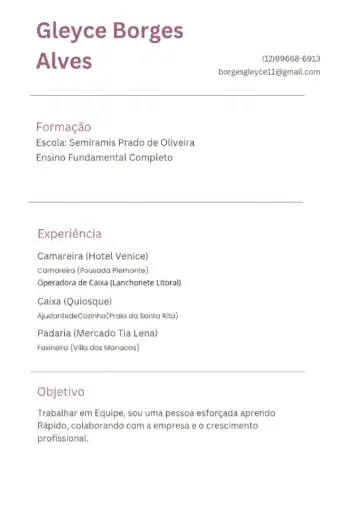 Convite Currículo Mulher editável e personalizável