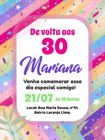 Invitación De Repente 30 Rosa editable y personalizable