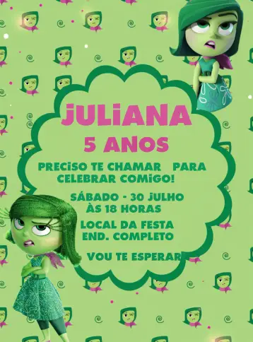 Invite Joyfully 2 Disgust Emotion editable and customizable