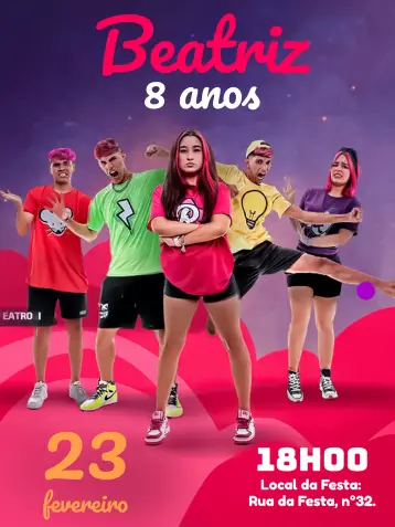 Invite Emilly Vicky Girl editable and customizable