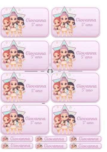 Convite Etiqueta Escolar Guerreiras do Kpop – tema mais pesquisados