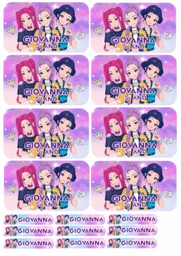 Convite etiqueta escolar guerreiras do kpop – tema mais pesquisados