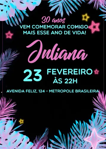 Invite Female Leaves editable and customizable