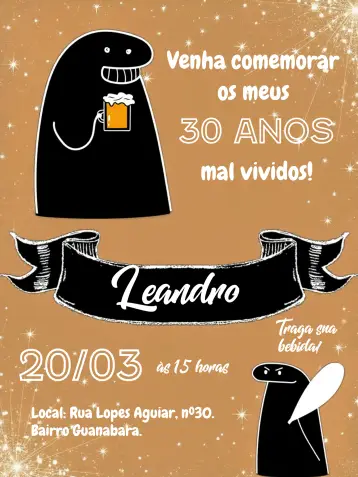 Invitación Flork Bentô Iu editable y personalizable