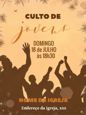 Invite Young Adult Worship Art Flyer editable and customizable