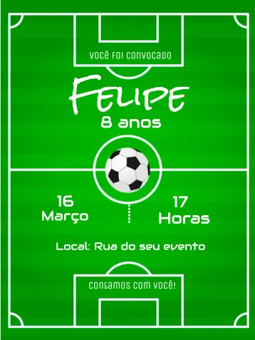 Invite Online Soccer editable and customizable