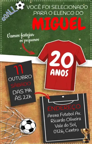 Invite Soccer Team editable and customizable