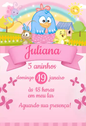 Invitación Gallina Pintadita Rosa Blanco editable y personalizable