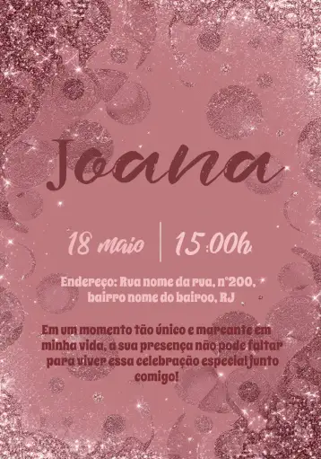 Convite Brillo O para cumpleaños de adolescentes y adultos que buscan un toque especial. – tema cumpleaños (brillante, pasteles, moderno, elegante, divertido, festivo)