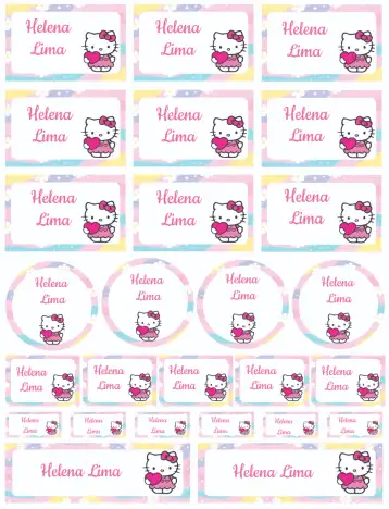 Convite Hello Kitty editável e personalizável