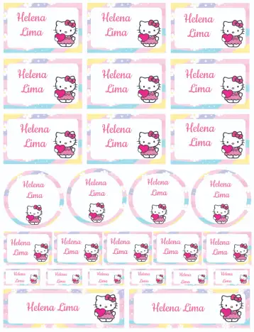 Convite Hello Kitty editável e personalizável