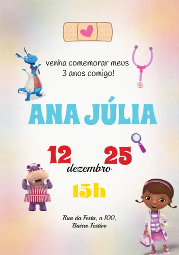 Invite Children's - Doctor Toys editable and customizable