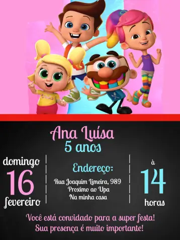 Convite José Comilão Menina editável e personalizável