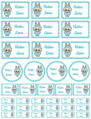 Convite Labubu editável e personalizável