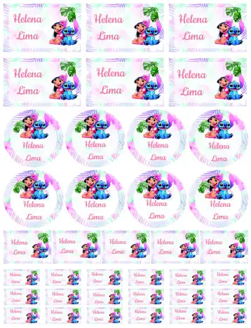 Convite Lilo e Stitch editável e personalizável