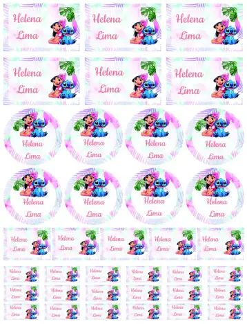 Convite Lilo e Stitch editável e personalizável