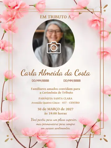 Invite Funeral Mass With Photo Mourning editable and customizable