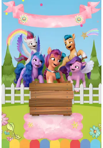 Convite My Little Pony Colorido editável e personalizável