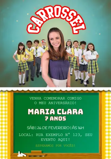 Invite Children's Soap Opera 'Carrossel editable and customizable