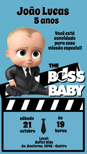 Invitación El Poderoso Jefe editable y personalizable