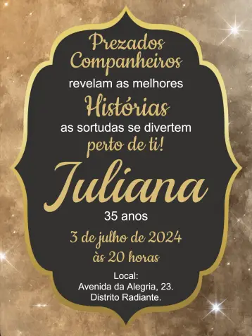 Convite Oncinha Feminino editável e personalizável