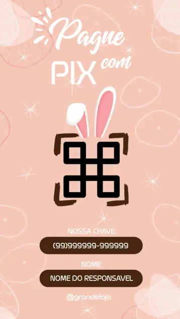 Invite Pay With Pix For Easter Eggs editable and customizable