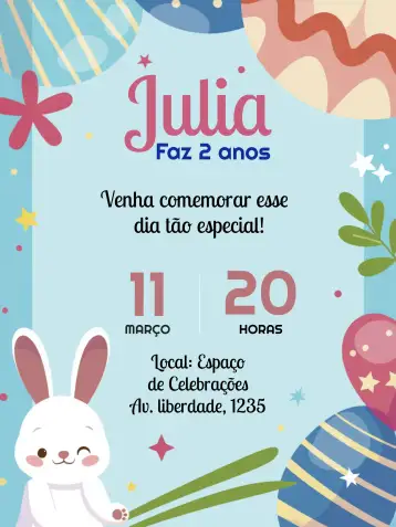 Convite Páscoa Amarelo para festa de páscoa e celebrações familiares. – tema datas comemorativas (amarelo, roxo, lilas, branco, moderno)