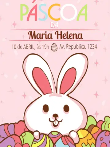 Invite Páscoa Aos editable and customizable