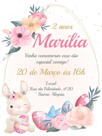 Invitación Pascua Caza editable y personalizable