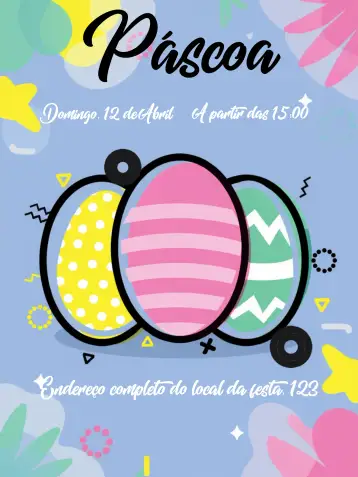 Convite Páscoa Bunny para easter party – tema commemorative dates (colorful, childlike, fun, Easter-themed, animal)
