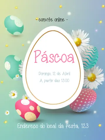 Invite Páscoa Bunny editable and customizable